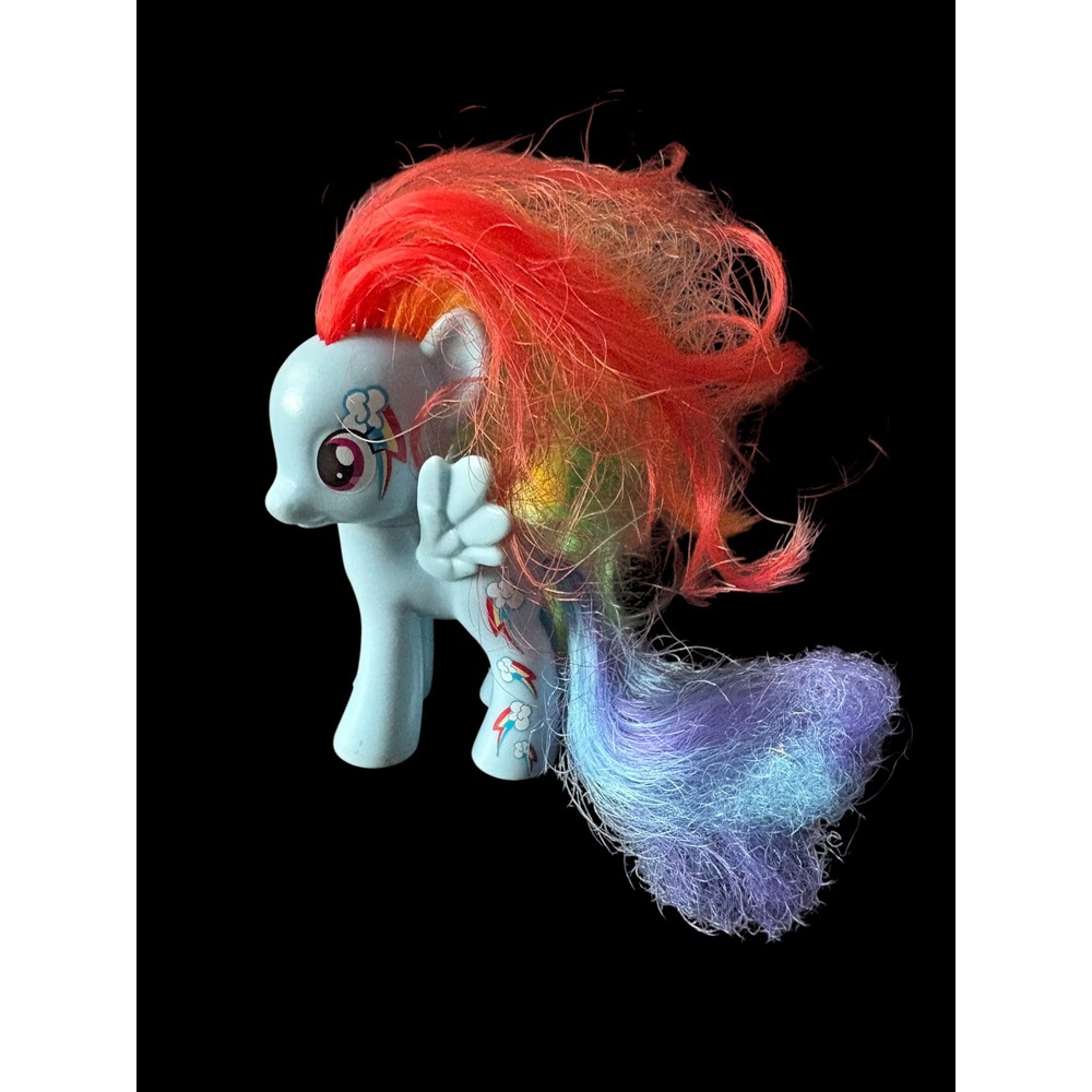 My Little Pony Rainbow Dash Pegasus Figure Hasbro Brushable Rainbow Hair MLP